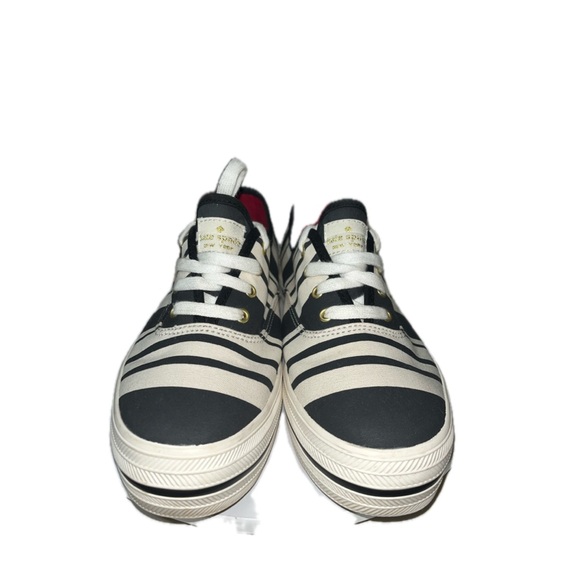 Keds For Kate Spade New York - Lace Up Black and White Tennis Shoes - SZ 8 - Picture 4 of 10
